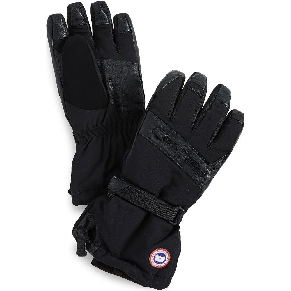 Canada Goose Mens Gloves Size XL Northern Utility 5154M Black Shell Down Leather